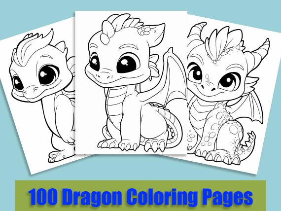 Dragon Coloring Pages: Kids Party Activity Book (PDF Download)