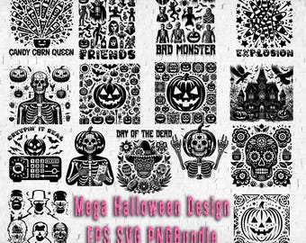 Halloween SVG Design Bundle: Cricut Cut Files (Digital Download)