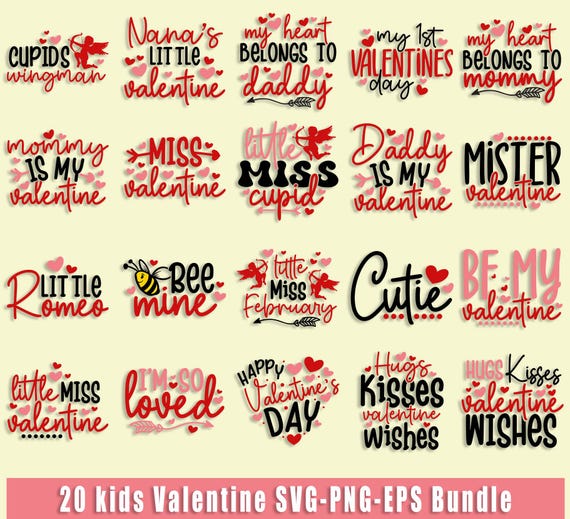 Kids Valentine Svg Bundle, Valentines Day Svg, Be Mine Svg, My First Valentine Day, Valentine Gift Svg, Valentine Vibes Svg, Svgcraftor,Cute