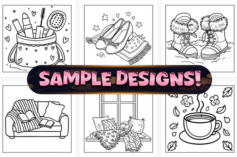 Bold Easy Girl Coloring Pages Set One 100 Pages Cozy Adorable Creepy ...