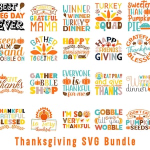 Thanksgiving SVG Bundle: Autumn & Fall Designs (Digital Download)