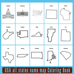 World Regional america Maps Printable Coloring Pages, Outline Maps for Coloring, Continent, united states, Printable USA all  states Maps