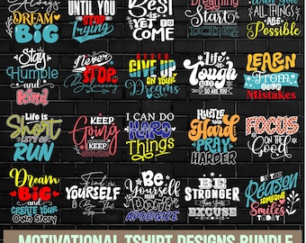 Motivational Svg Bundle, Positive Quote svg, Affirmation svg, Cute Inspirational svg, Saying Svg, Png Files, Funny Quotes cut files