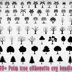 60+ Tree SVG Bundle: Palm, Celtic, Family Tree Clipart (Digital Download)