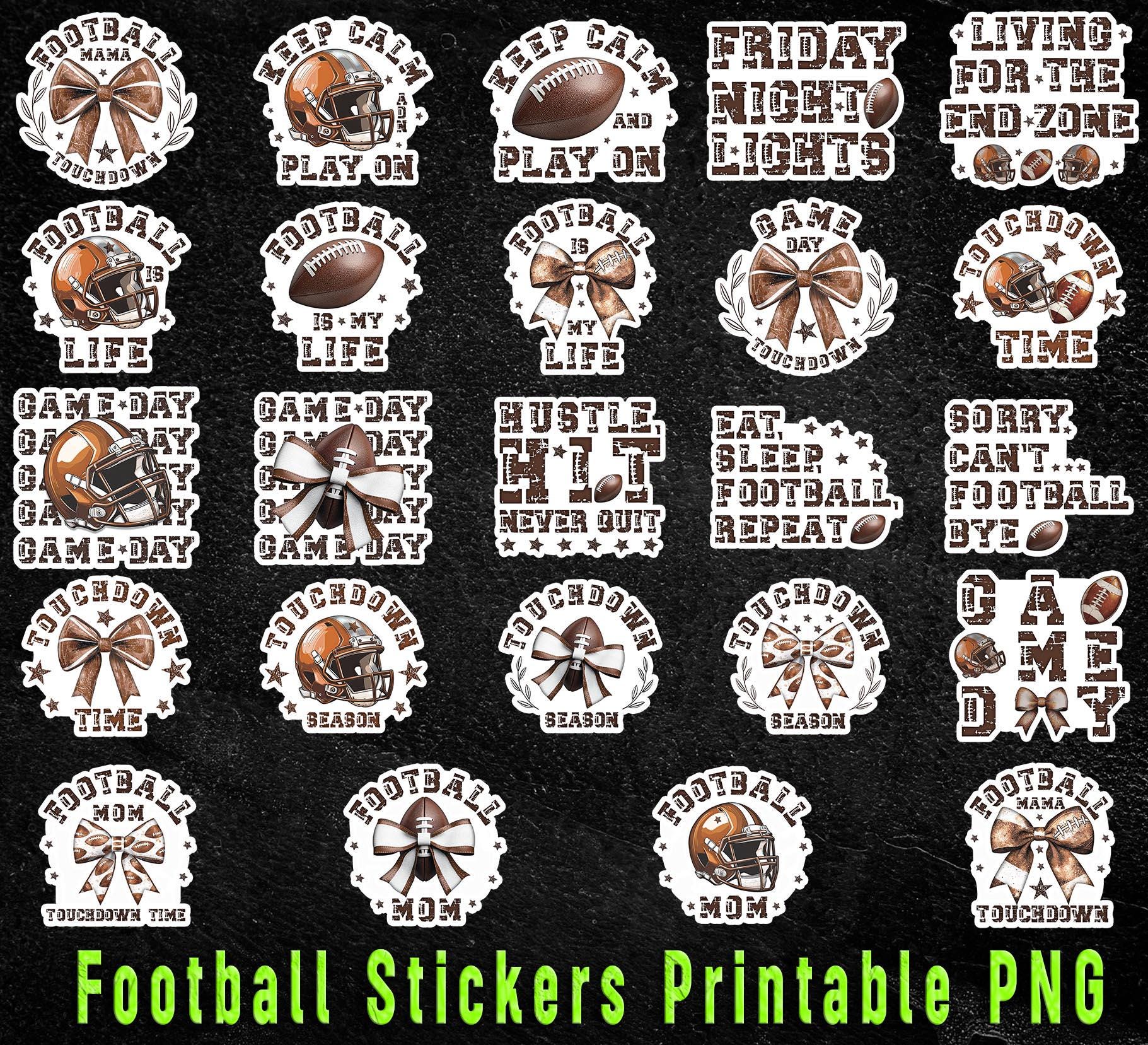 Football Sticker Pattern Football Stickers Football Stickers PNG , Sports Printable Stickers PNG ...