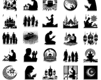 Islamic Calligraphy Laser Cut SVG: Mosque Silhouette Vector (Digital Download)