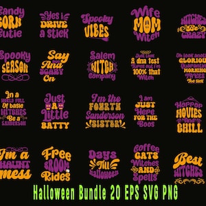 Halloween SVG Bundle, Halloween Svg Files for Cricut, Halloween Svg Cut Files, Halloween Clipart, Halloween Witch Ghost Svg Halloween Bundle