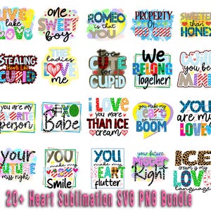 Valentine&#39;s Day heart Sublimation Bundle svg | Red heart png | Heart Svg Bundle | Heart shape svg | Love vector | Heart svg