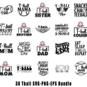 T-ball Svg, T Ball Family Png Matching Gifts, T-ball Mom Svg, Tball Dad Svg for Shirts, Tumblers. Sports Mama Svg, Digital Cricut Files, Dxf