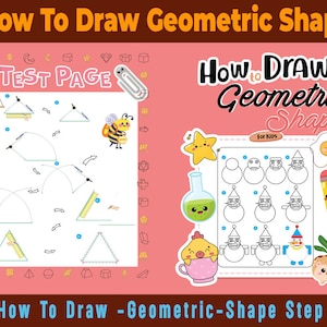 How to Draw Elements with Geometric Shapes, Learn Geometric Shapes, Shape Tracing, Geometric Shape Drawing, Geometric Shapes Activity