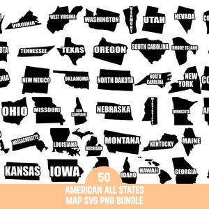 50 États-Unis d'Amérique Svg, png |  Carte des Etats-Unis d'Amérique Carte muette des Etats-Unis | Traqueur de carte des États-Unis | Carte imprimable Svg png
