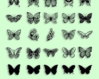 Butterfly SVG Bundle: Layered Cut Files for Cricut, Silhouette (Digital Download)