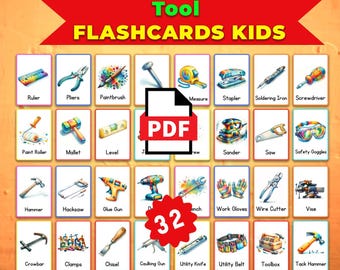 Tool Flashcards: Montessori Nomenclature Cards (PDF Printable)