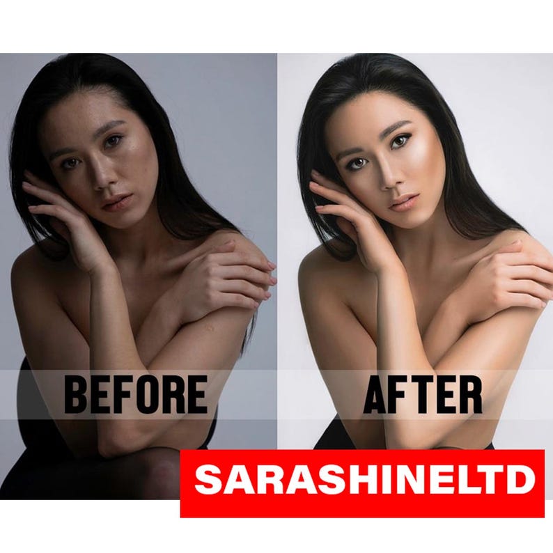 May include: Before and after photo showing the difference in skin tone and texture. The image on the left shows a person with visible blemishes and uneven skin tone. The image on the right shows the same person with a more even skin tone and fewer blemishes. The text "BEFORE" is below the left image and the text "AFTER" is below the right image. The text "SARASHINELTD" is at the bottom of the image.