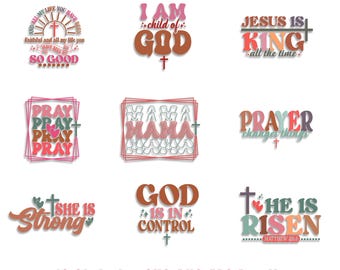 Boho Christian SVG Bundle: Bibelvers, Schriftzitate (Digitaler Download)
