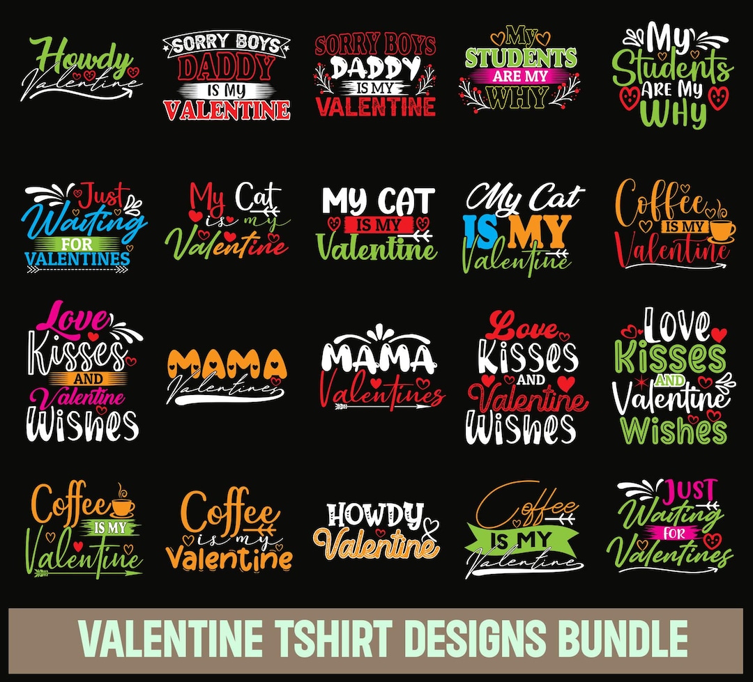 Valentine's Day SVG Bundle: Shirt Designs, Love Quotes (digital ...