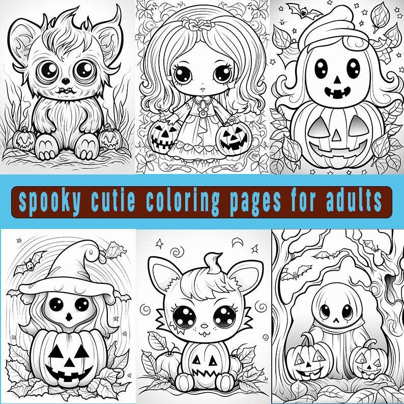 Spooky Cutie Coloring Pages Kawaii Creepy Coloring Book, Horror ...