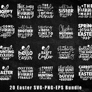 Easter SVG Bundle: Bunny, Eggs, Spring Quotes (Digital Download)