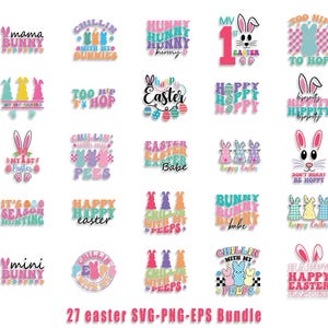 Easter SVG Bundle, Happy Easter SVG, Easter Bunny SVG, Easter Hunting Squad svg, Easter Shirts, Easter for Kids, Cut File Cricut, Silhouette