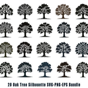 High Quality Oak Tree SVG Bundle, Oak Tree dxf, Oak Tree png, Oak Tree vector, Oak Tree clipart, Big Tree svg, Oak Tree Print, Oak Tree art