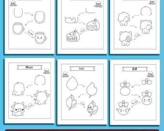 Animals Drawing Book, Step-by-Step Guide for Kids (Digital Download)