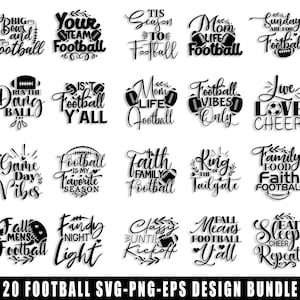 Football SVG Bundle, Football Mom Dad Svg, Sports svg, Football Shirt, Cut File Cricut, Football svg Designs,Svg files for cricut