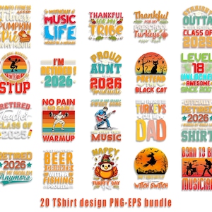 Tshirt Designs PNG EPS Bundle Unique T Shirt Design Sublimation Bundle Colorful Tshirt Design Download for Men Woman Kids