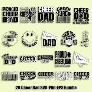 Cheer Dad SVG Bundle: Funny Cheerleader Dad Designs (Digital Download)