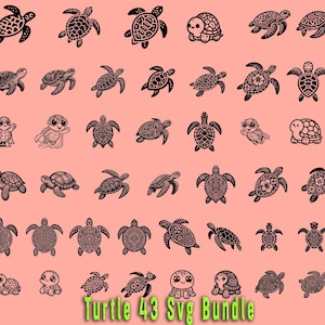 Turtle svg bundle, Cute sea turtle svg, baby turtle svg, Ocean Turtle svg, Turtle cut files for cricut, Sea turtle svg