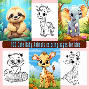 100 Wild Animal Coloring Pages: Printable Zoo Animals (PDF)