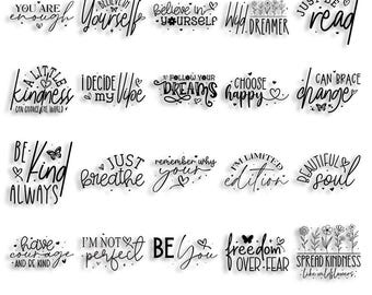 Inspirerande citat SVG-paket: Boho-design (digital nedladdning)