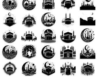Islamic Mosque Mandala Vector: SVG, EPS, PNG (Digital Download)