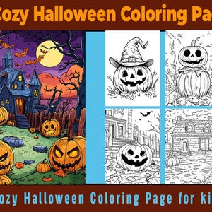Cozy Halloween Coloring Pages: 65 Simple Kawaii Sheets (PDF Download)