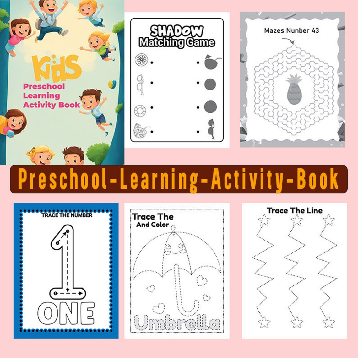 Preschool Learning Activity Book: Kids Workbook (PDF) - Etsy