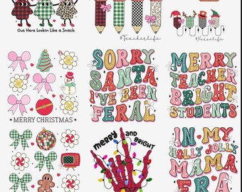 Retro Christmas SVG Bundle: Funny Holiday Quotes (Digital Download)