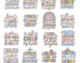 Pacote Boho Cristão SVG, Religioso SVG, Design de Moletom com Manga SVG, Versículo da Bíblia SVG, Salmo SVG, Jesus SVG, Deus SVG, Design de Camiseta Fé SVG