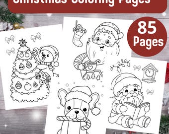 Christmas Coloring Pages | Preschool Busy Book| Kids and Adult Coloring Pages |Holiday Coloring| Kawaii Coloring Book| Cute Cozy Coloring