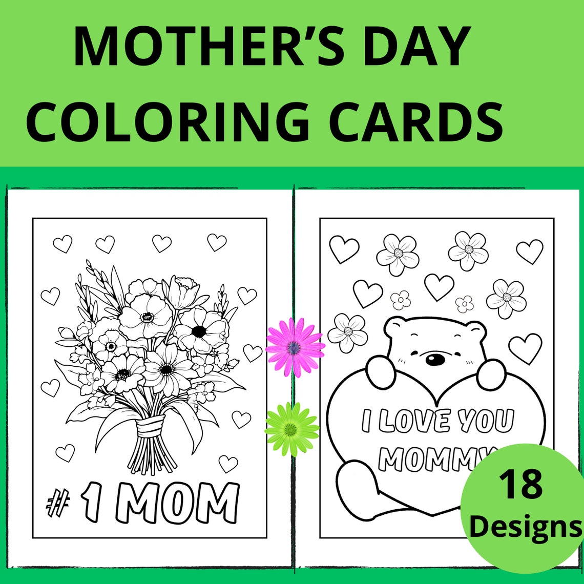 Printable Coloring Mother's Day Card Templates Mothers Day Cards to ...