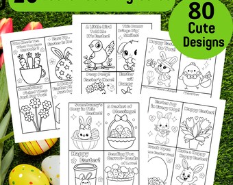 Easter Easy Coloring Pages for Kids|Easter Cards|Simple Coloring Pages|Toddlers Preschoolers Coloring Book|Easter Basket Tag svg|Funny Cards
