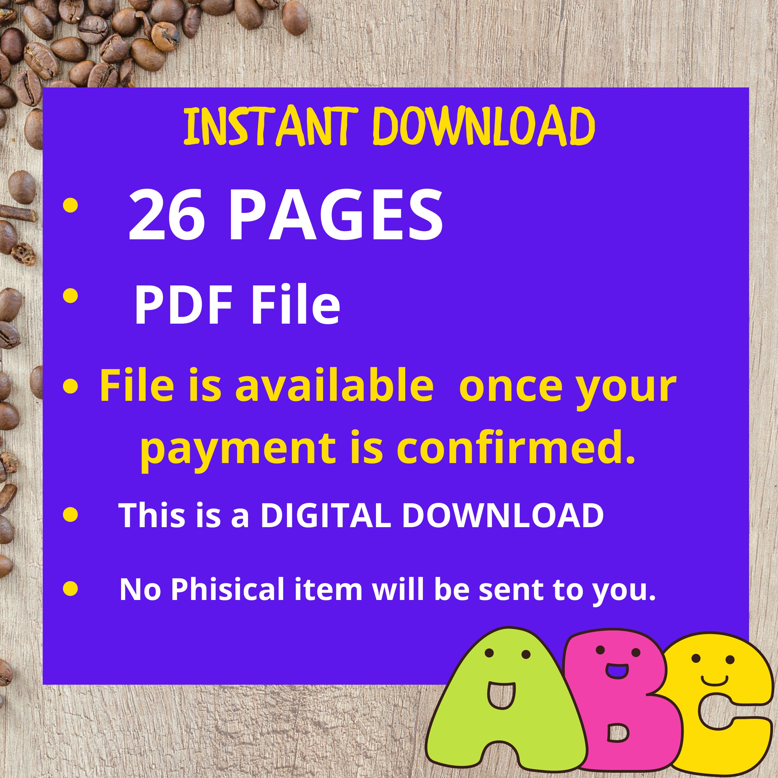 Printable Animal Alphabet Coloring Baby Alphabet Book Baby Shower Abc ...