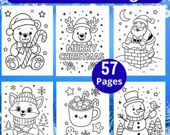 Christmas Coloring Pages |Preschool Busy Book| Kids & Adult Coloring Pages |Holiday Coloring|Cute Cozy Coloring|Winter Coloring Pages pdf