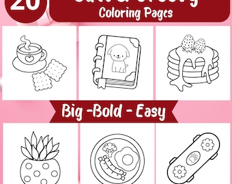 Bold Easy Coloring |Bold and Easy Coloring Pages | Coco Wyo | Adult Coloring Pages| Cute Simple Coloring Pages| Cozy Girl Coloring Pages