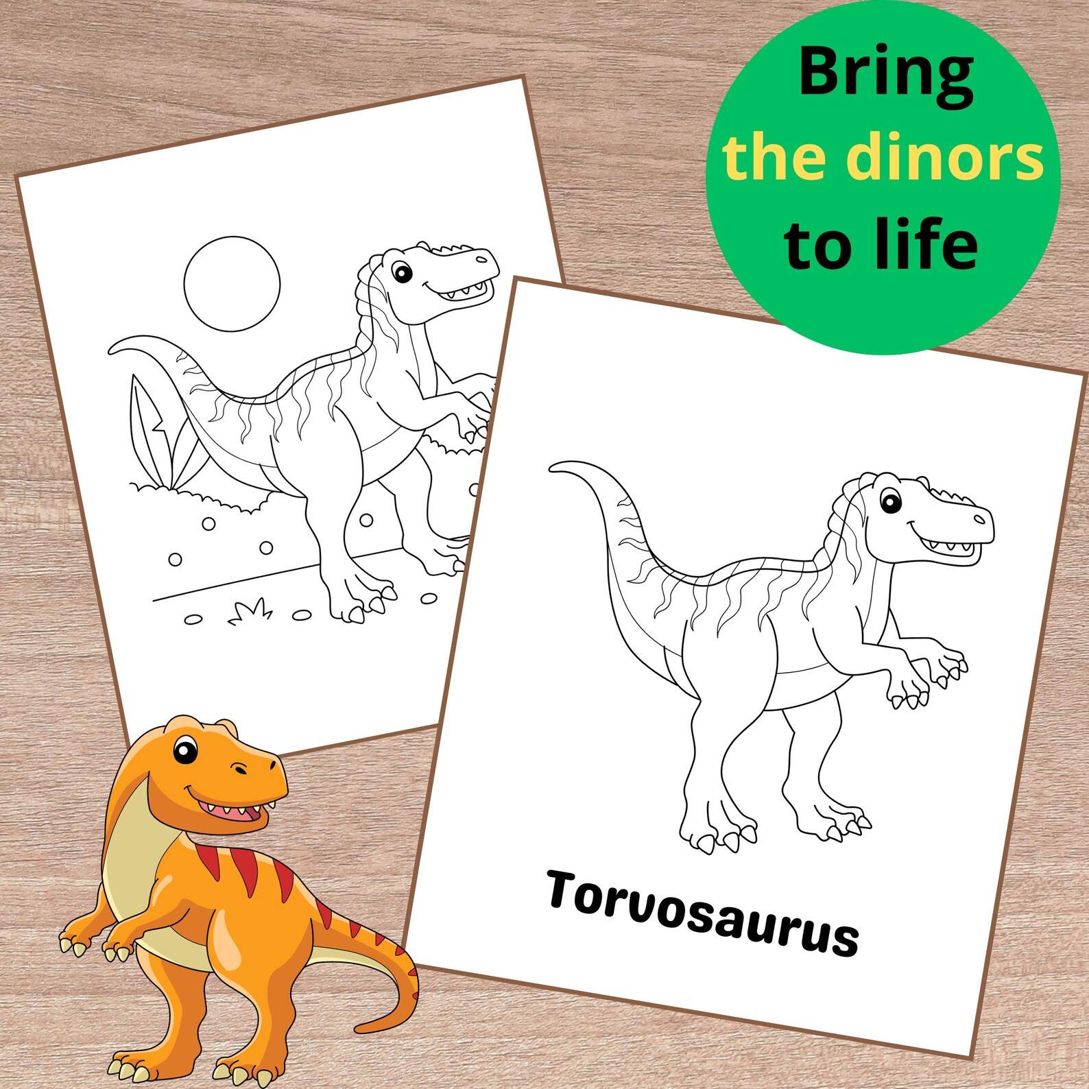 Printable Dinosaur Coloring Pages for Kids Toddlers Preschoolers ...