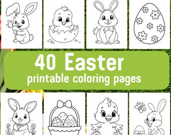 Easter Easy Coloring Pages for Kids Toddlers Preschoolers| Simple Coloring Pages | Toddlers Coloring Book|Easter Gift|Digital Coloring Pages