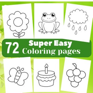 72 Easy Coloring Pages for Kids Toddlers Preschoolers| Simple Coloring ...