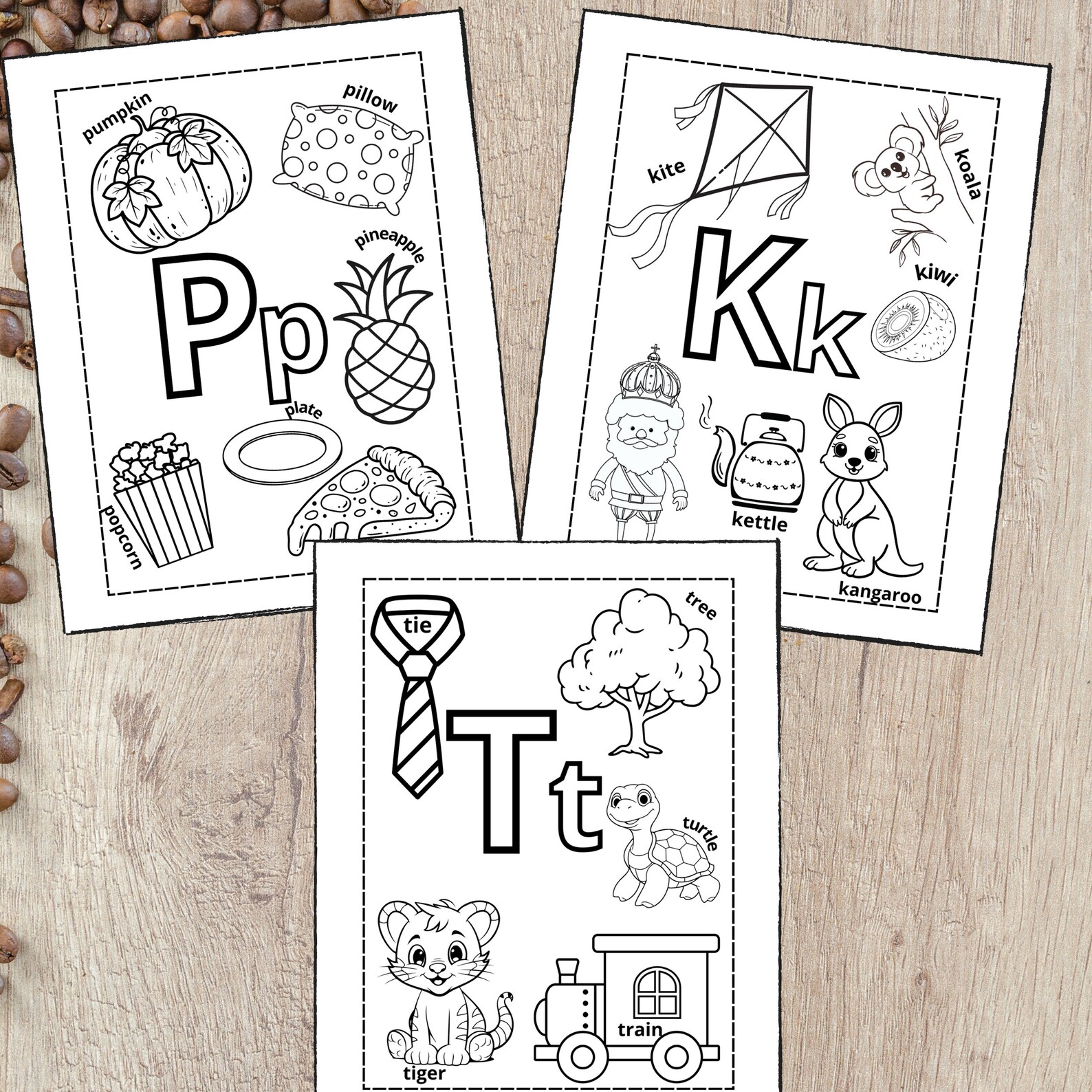 Printable Animal Alphabet Coloring Baby Alphabet Book Baby Shower Abc ...