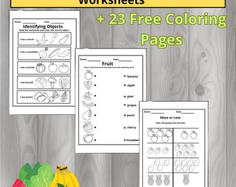 Toddler Workbook Number Recognition Activities Plants  Fruit Preschool Kindergarten Camping Activities Coloring Math Science Worksheets