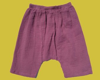 Pantalon Baby Harem / fille garçon unisexe / Pantalon mousseline pour bébé / vêtements pour bébé / Pantalon d'été confortable / boho / pantalon ethnique