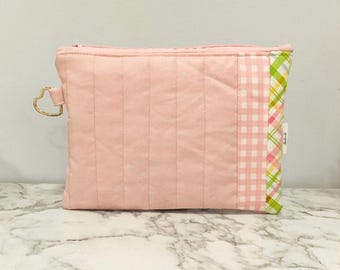 Rosy Mix Beutel, Reißverschlussbeutel, Beutel, Schminktasche, Kosmetiktasche, gesteppter Beutel, gesteppter Beutel