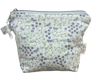 Le jadin gesteppte Beutel, Reißverschlusstasche, Beutel, Schminktasche, Kosmetiktasche, gesteppter Beutel, gesteppter Beutel